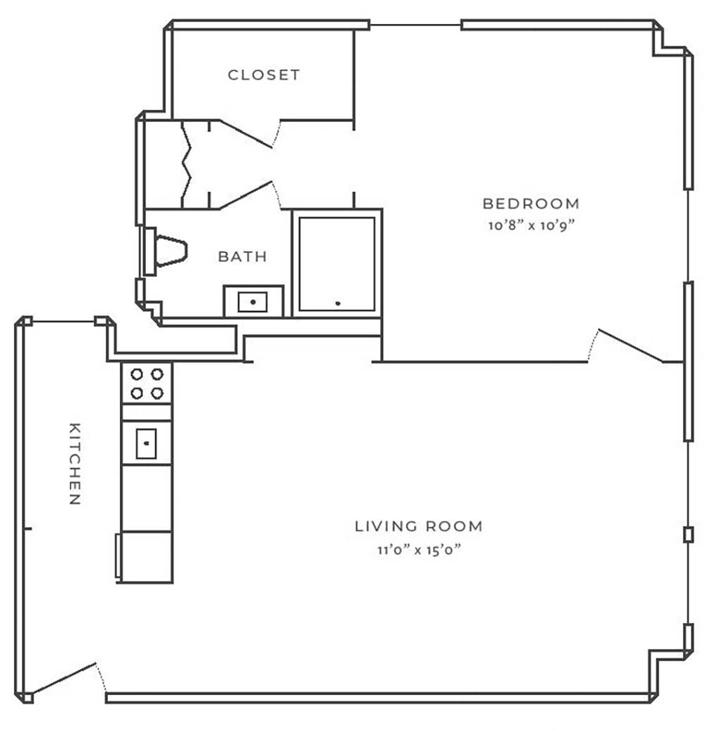 The Oliver on LaSalle One Bedroom 1